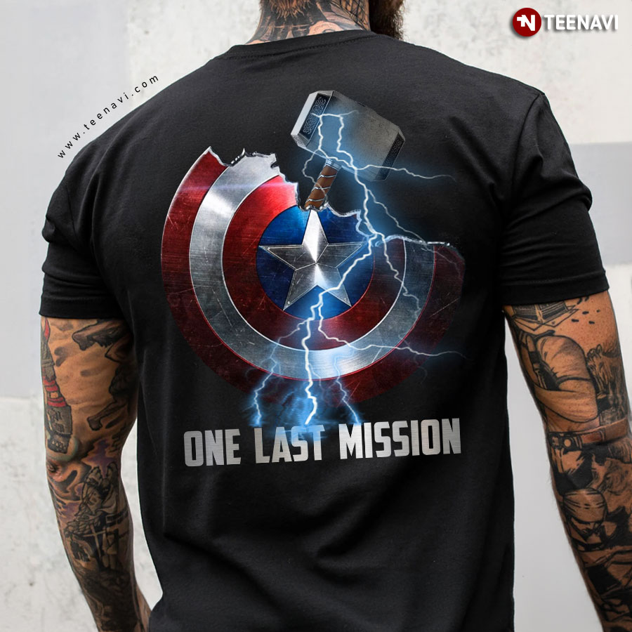 The Avengers Thor Hammer And Captain America's T-Shirt