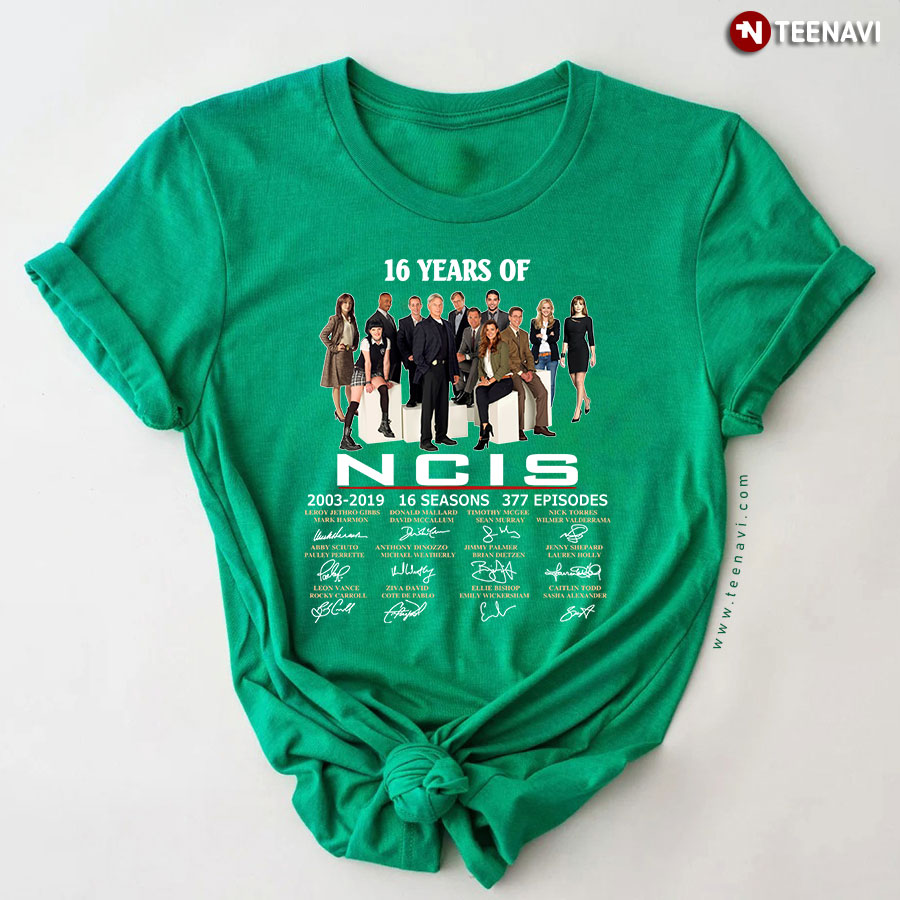 16 Years Of NCIS 2003-2019 Signatures T-Shirt