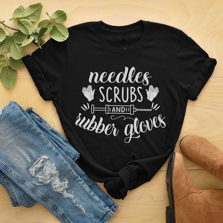Needles Scrubs And Rubber Gloves