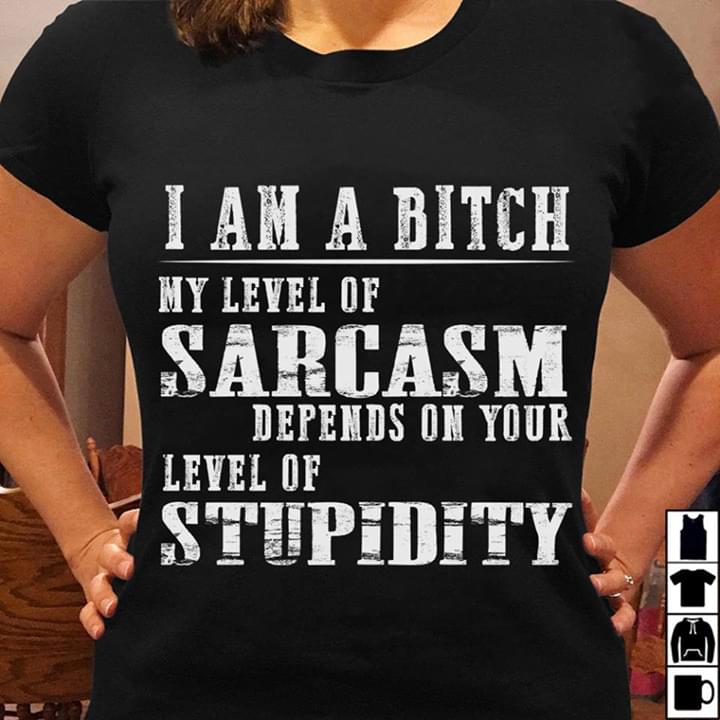 I Am A Bitch My Level Of Sarcasm Depends On Your Level Of Stupidity