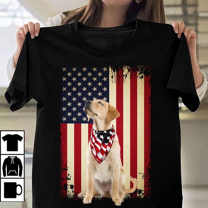 Labrador Retriever Flag The 4th Of July American Independence Day