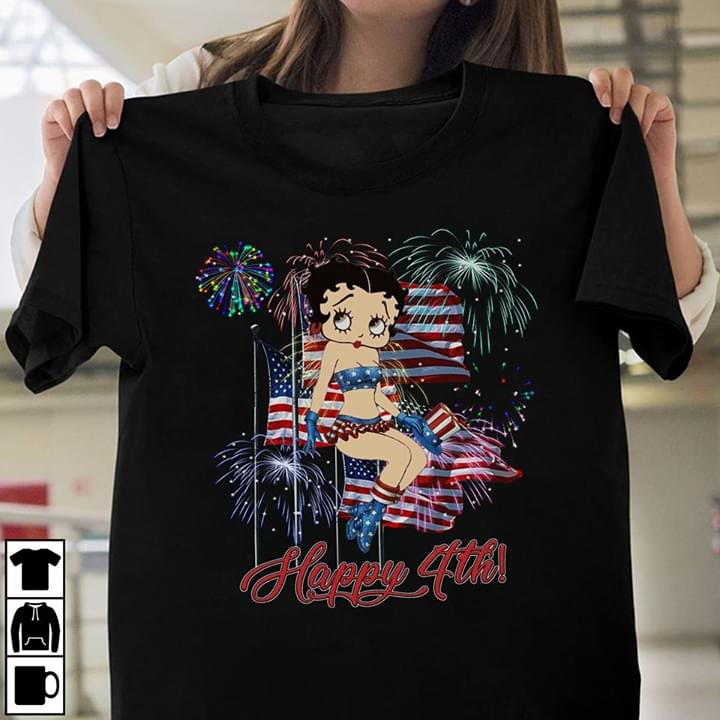 Betty Boop Firework Happy 4th Of July American Independence Day