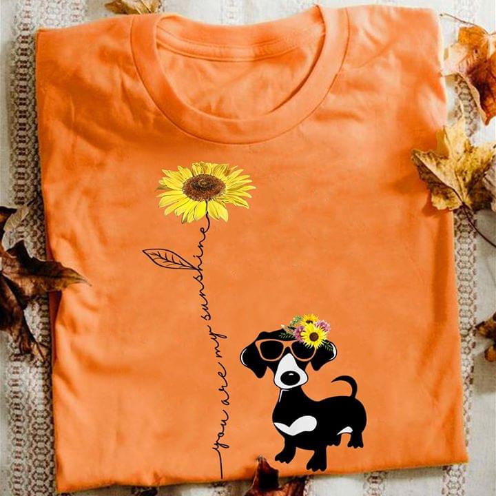 Dachshund Dog With Sunflower You Are My Sunshine
