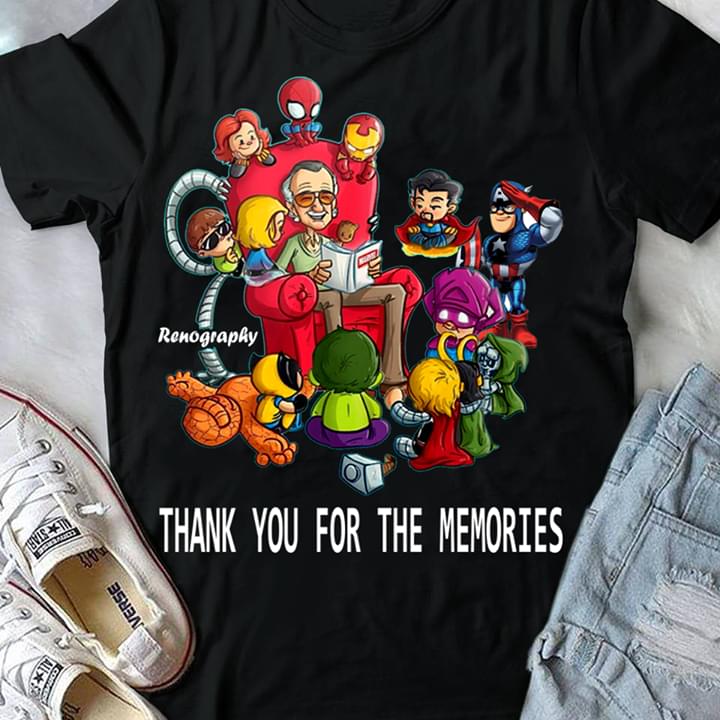 Stan Lee With Marvel Heroes Thank You For The Memories
