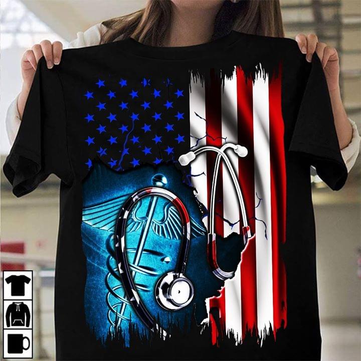 Nurse Medical Assistance American Flag