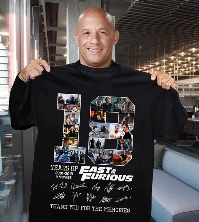 18 Years Of Fast & Furious 2001 2019 Thank You For The Memories Signatures