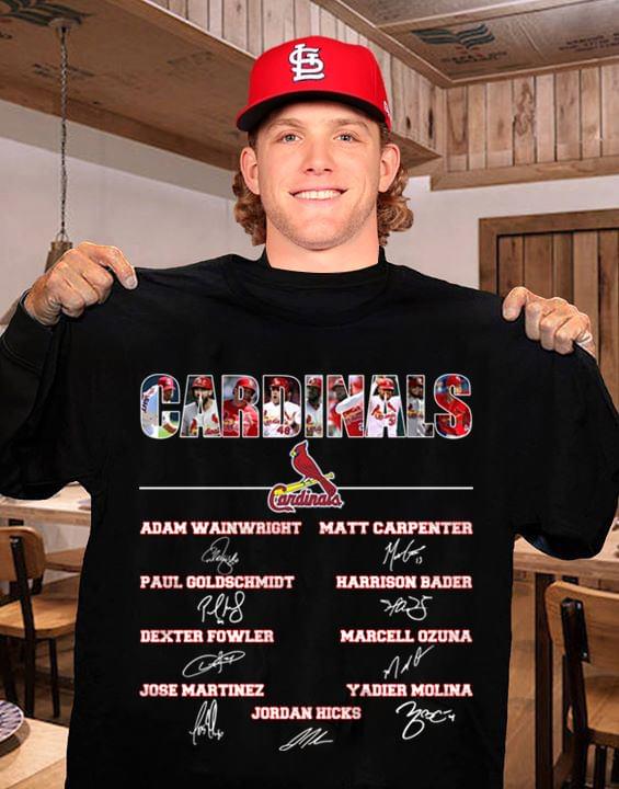St. Louis Cardinals Baseball Team Signatures T-Shirt - TeeNavi