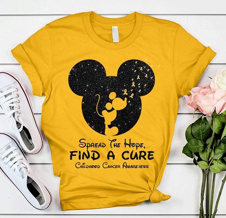 Spread The Hope Find A Cure Childhood Cancer Awareness Disney Mickey Mouse