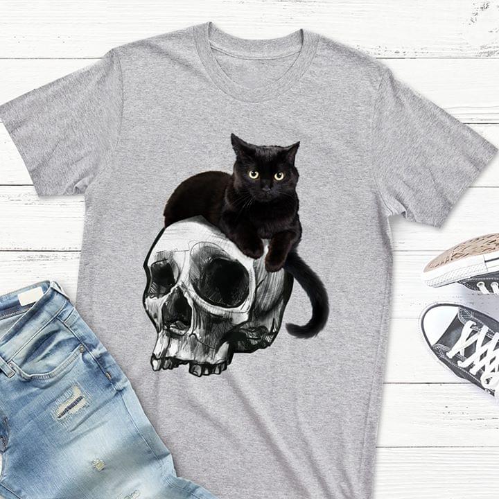 Black Cat And Skull Halloween