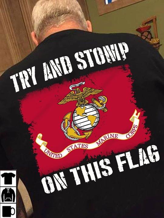 United States Marine Corps Try And Stomp On This Flag