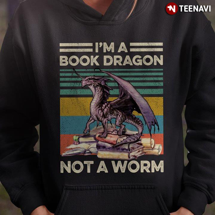 I'm A Book Dragon Not A Worm Vintage
