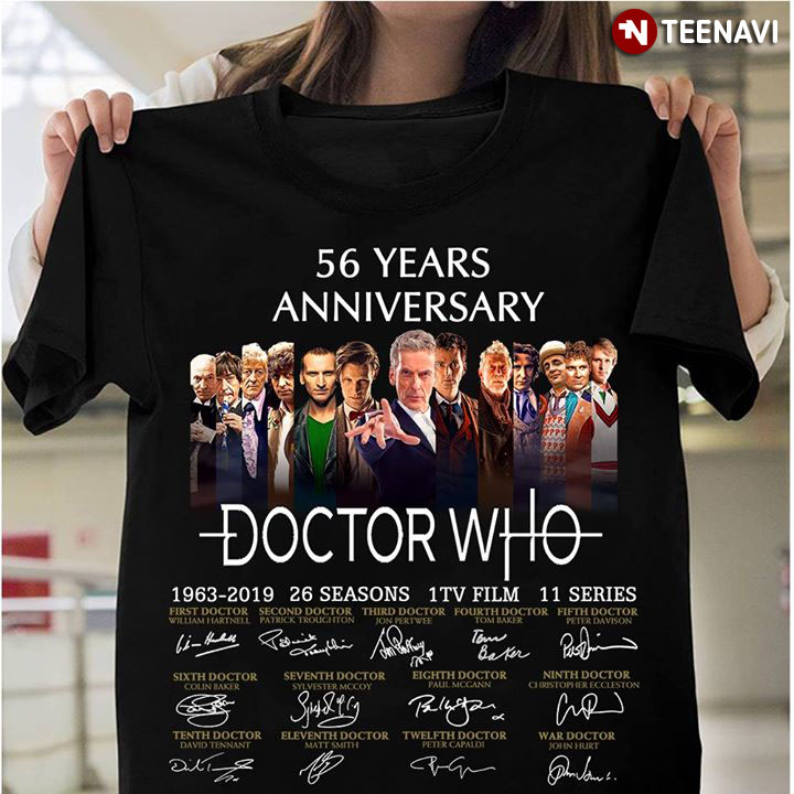 56 Years Anniversary Of Doctor Who 1963-2019 Signatures