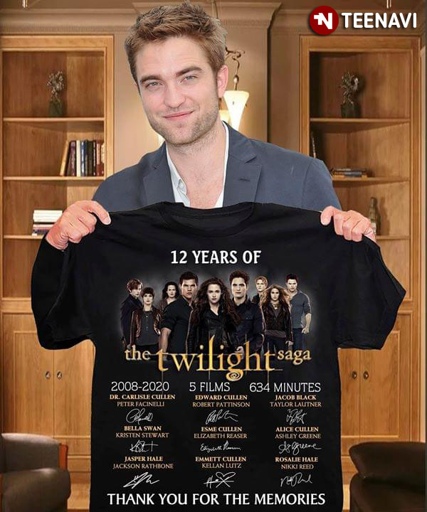 12 Years Of The Twilight Saga Thank You For The Memories T-Shirt - TeeNavi