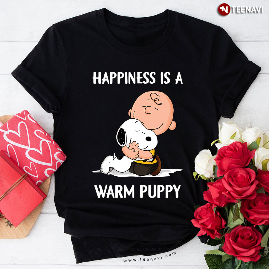 Happiness Is A Warm Puppy Snoopy Peanut T-Shirt