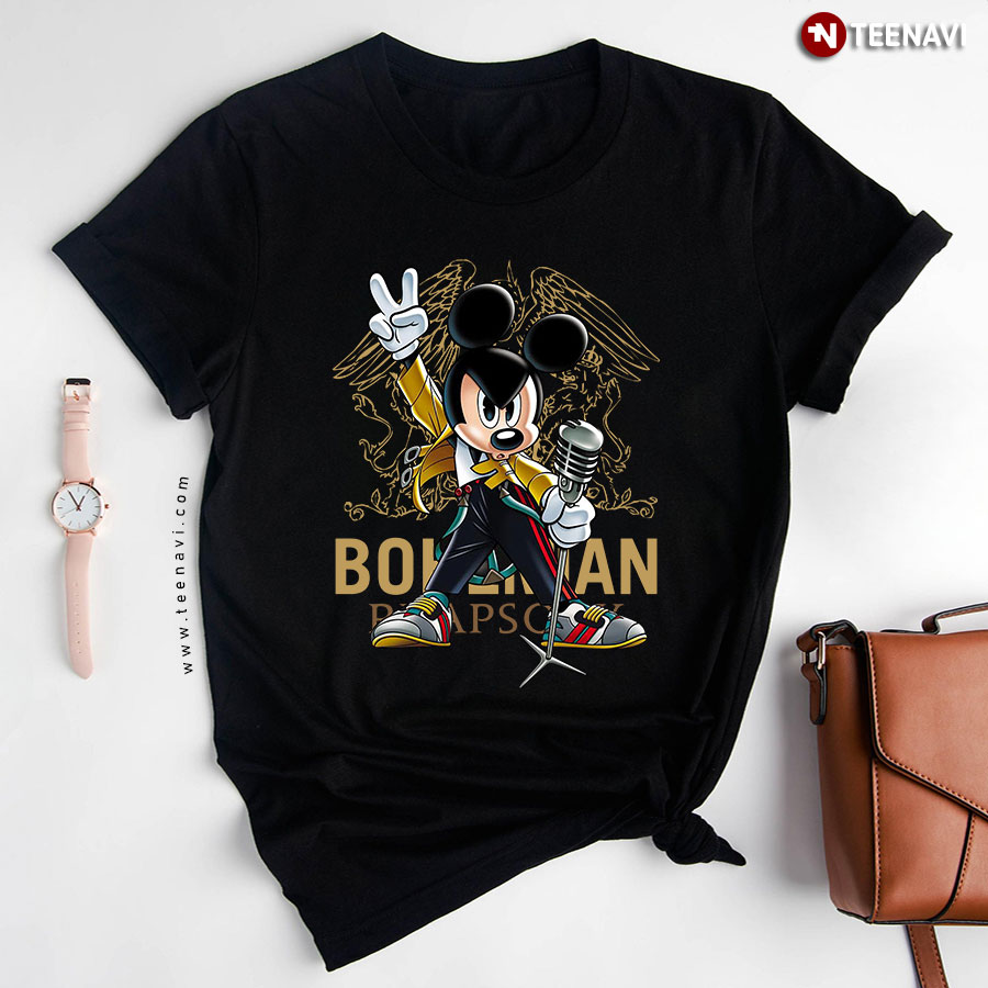 Mickey Mouse As Freddie Mercury Queen Bohemian Rhapsody T-Shirt