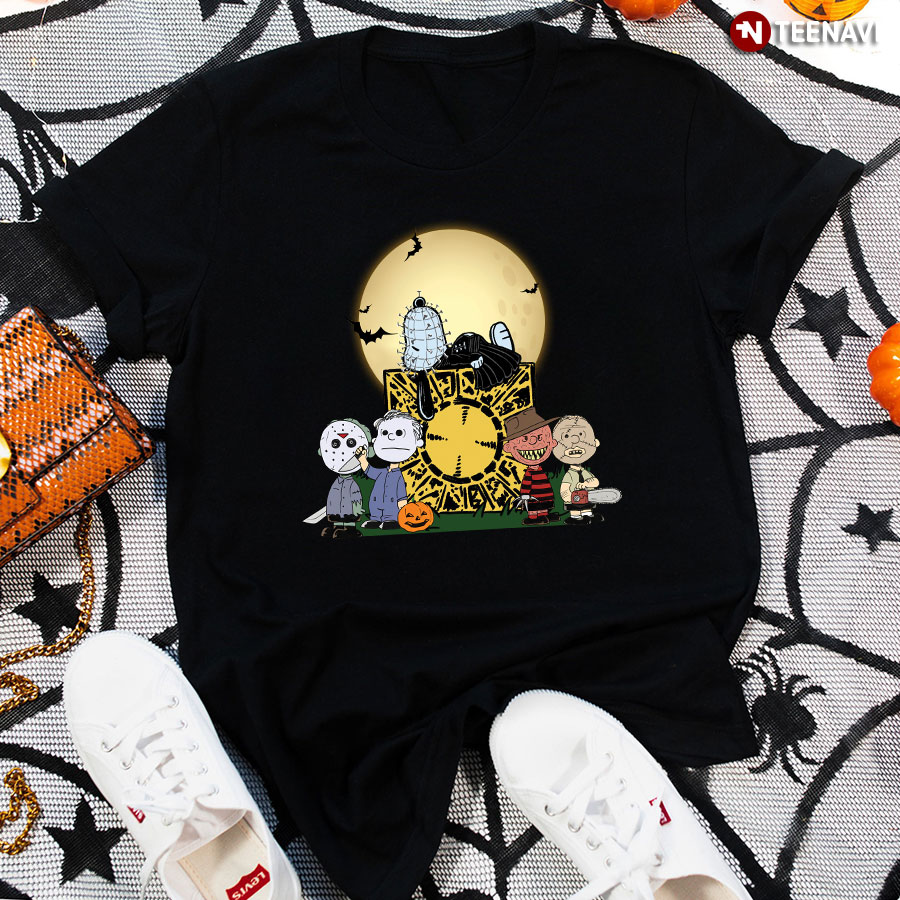 Snoopy Charlie Brown Style Horror Character Costumes Halloween T-Shirt