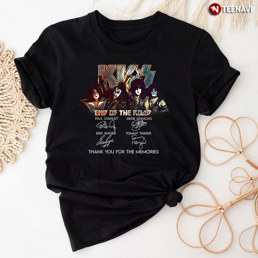 KISS End Of The Road Thank You For The Memories Signatures T-Shirt