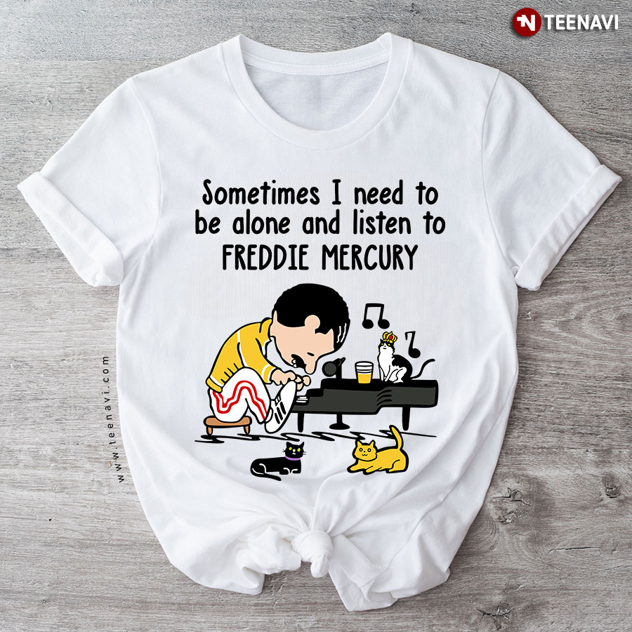 Charlie Brown Sometimes I Need To Be Alone And Listen To Freddie Mercury T-Shirt