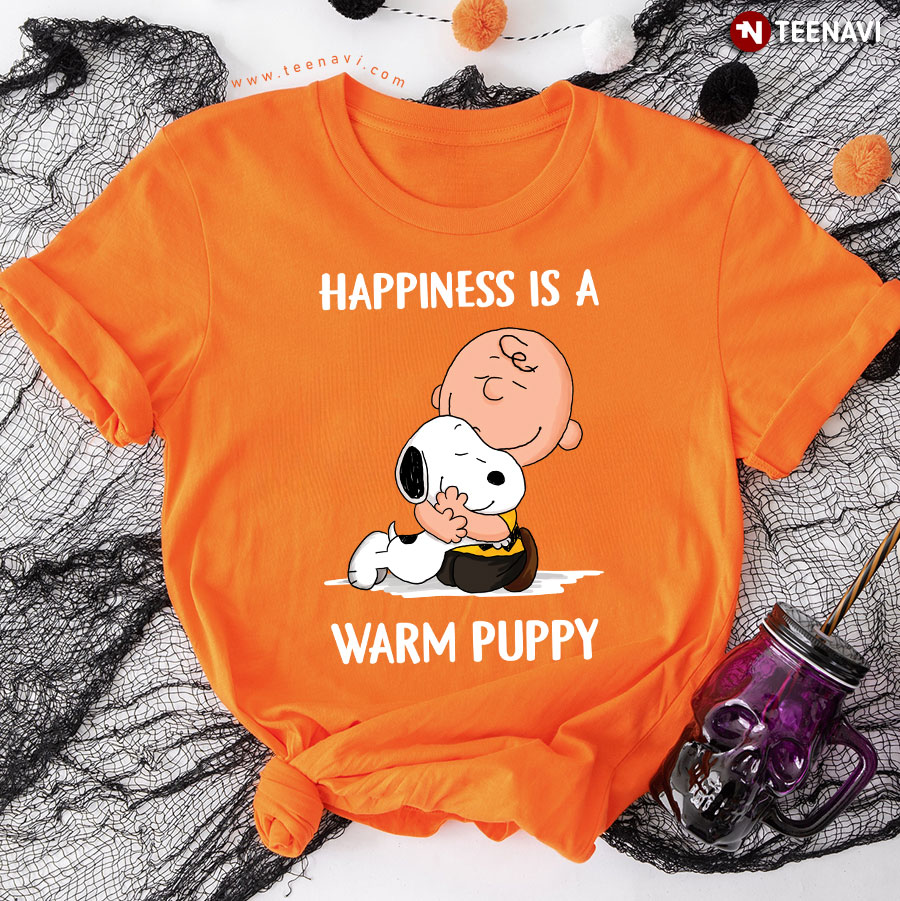 Happiness Is A Warm Puppy Snoopy Peanut T-Shirt