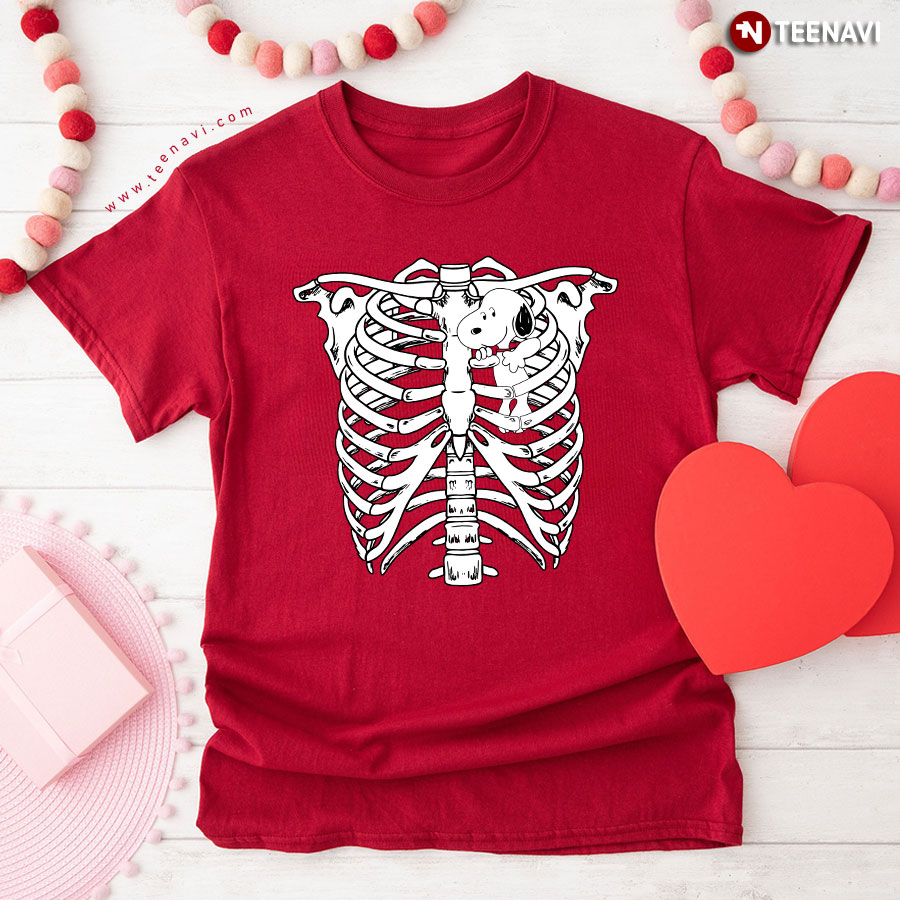 Chest Skeleton Snoopy T-Shirt