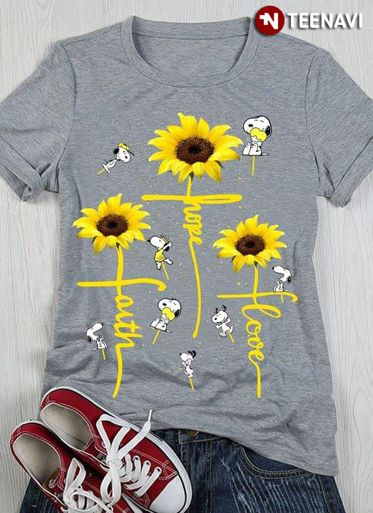 Snoopy Hope Flower Faith