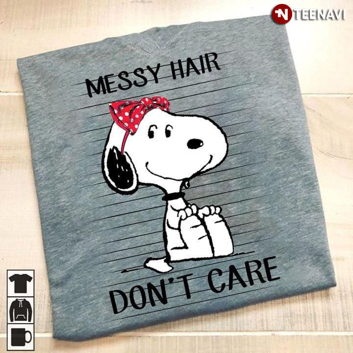 Snoopy Messy Hair Don't Care