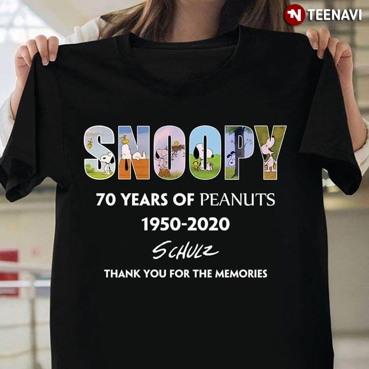 Snoopy 70 Years Of Peanuts 1950 - 2020 Schulz Thank You For The Memories