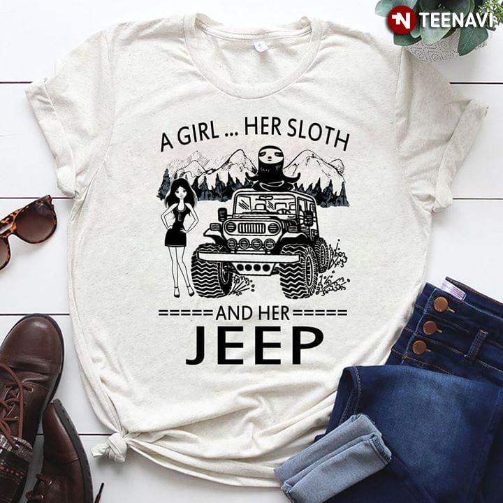 A Girl Her Sloth And Her Jeep