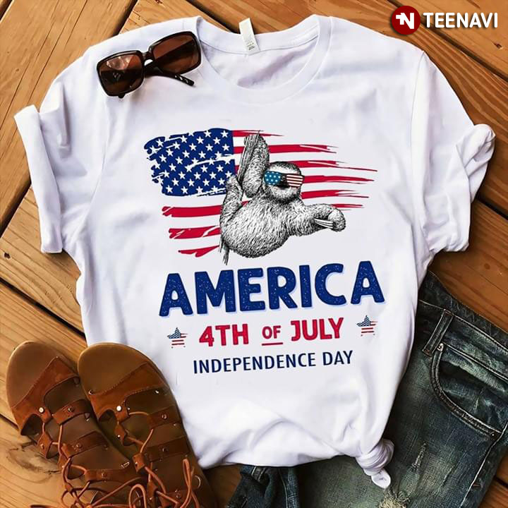 Sloth America 4Th Of July Independent Day