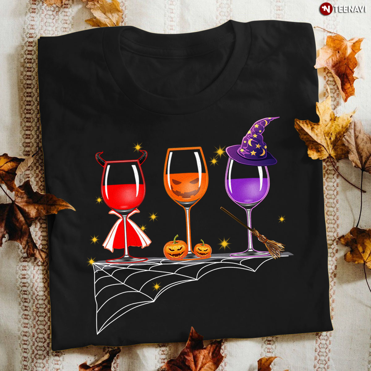 Halloween Glasses Of Wine