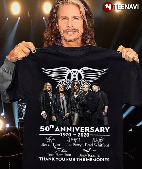 Aerosmith 50th Anniversary 1970-2020 Thank You For The Memories Signatures