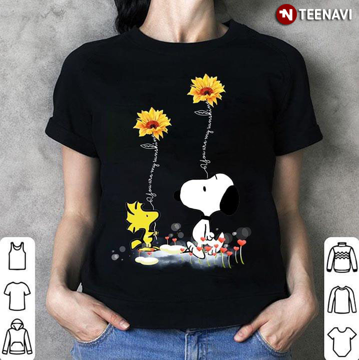 Peanuts Snoopy And Woodstock Sunflower You Are My Sunshine