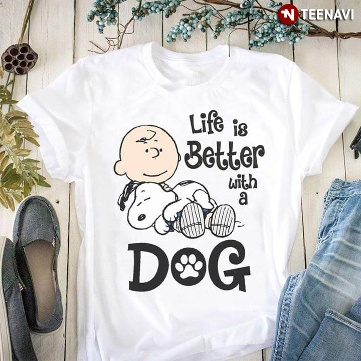 Charlie Brown And Snoopy Dog Life Is Better With A Dog