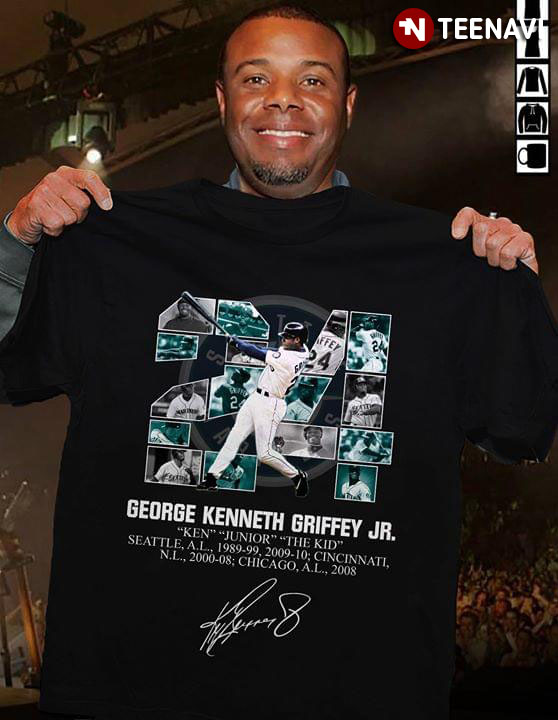 Geroge Kenneth Griffey Jr. Ken Junior The Kid Seattle Mariners Cincinnati  Reds Chicago White Sox T-Shirt - TeeNavi