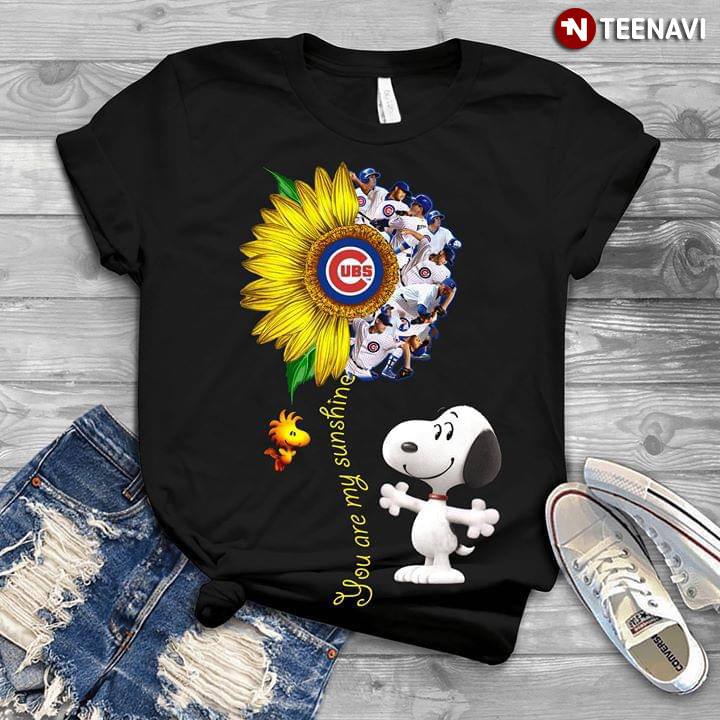 Snoopy Chicago Cubs You Are My Sunshine Sunflower T-Shirt - TeeNavi