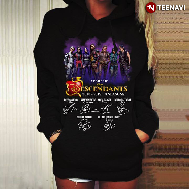 Years Of Disney Descendants 3 15 19 3 Seasons Signatures T Shirt Teenavi