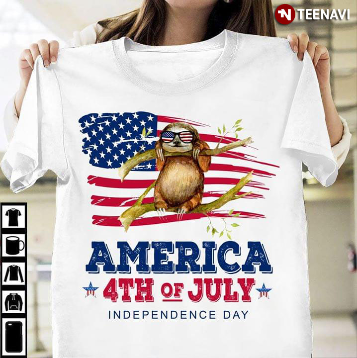 America Independence Day The 4th Of July Sloth