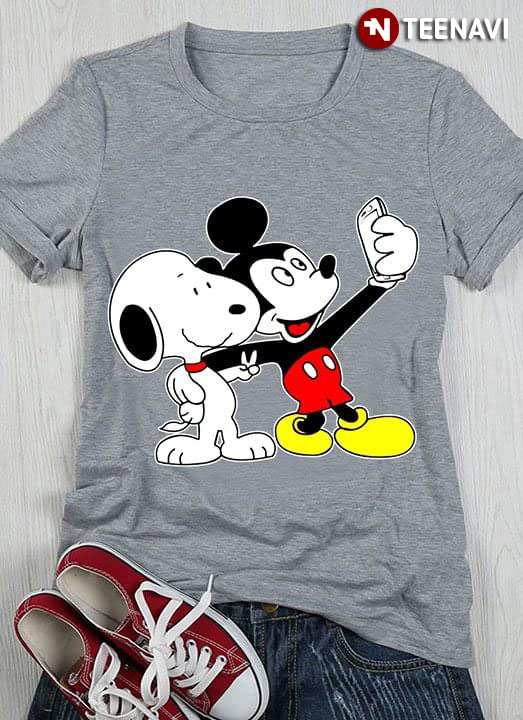 Snoopy And Mickey Mouse Selfie