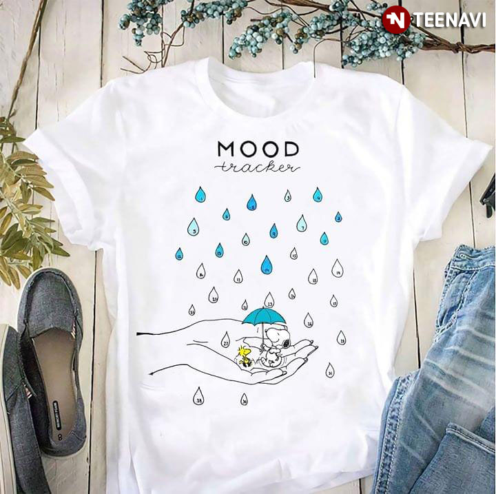 Mood Tracker Snoopy And Woodstock Rain On Hand