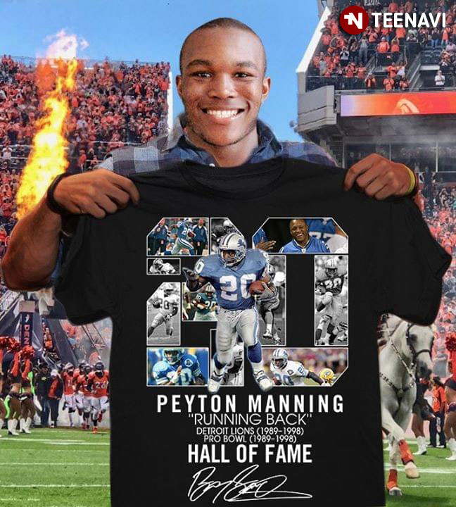 Peyton Manning 20 Running Back Detroit Lions Pro Bowl Hall Of Fame