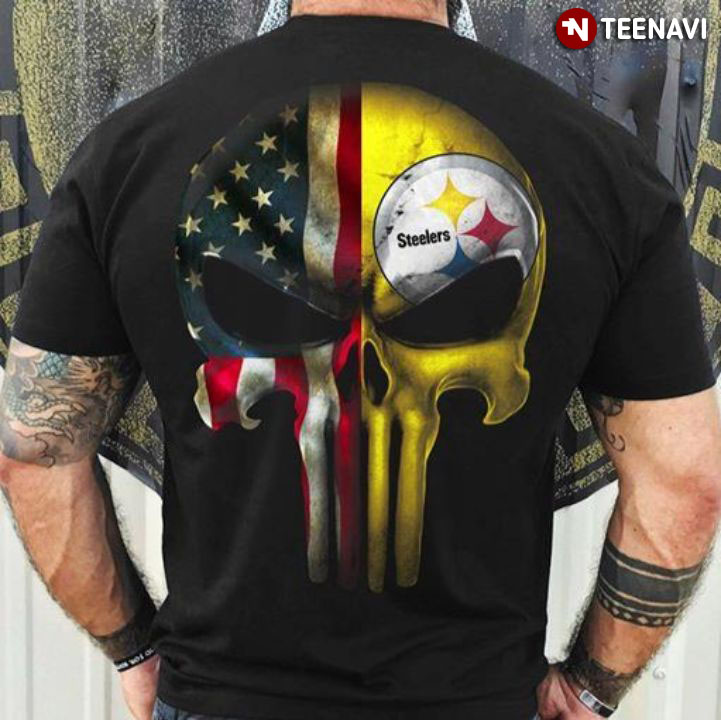 The Punisher Skull Flag Pittsburgh Steelers