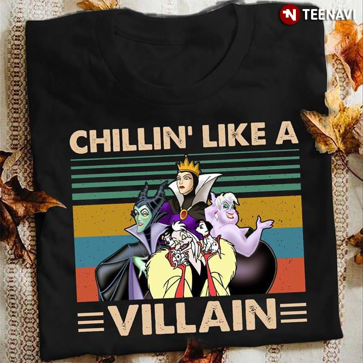Cruella Tank Top Chillin/' Like a Villain Evil Queen Queen of Hearts Ursula Disney Villain Maleficent Scar
