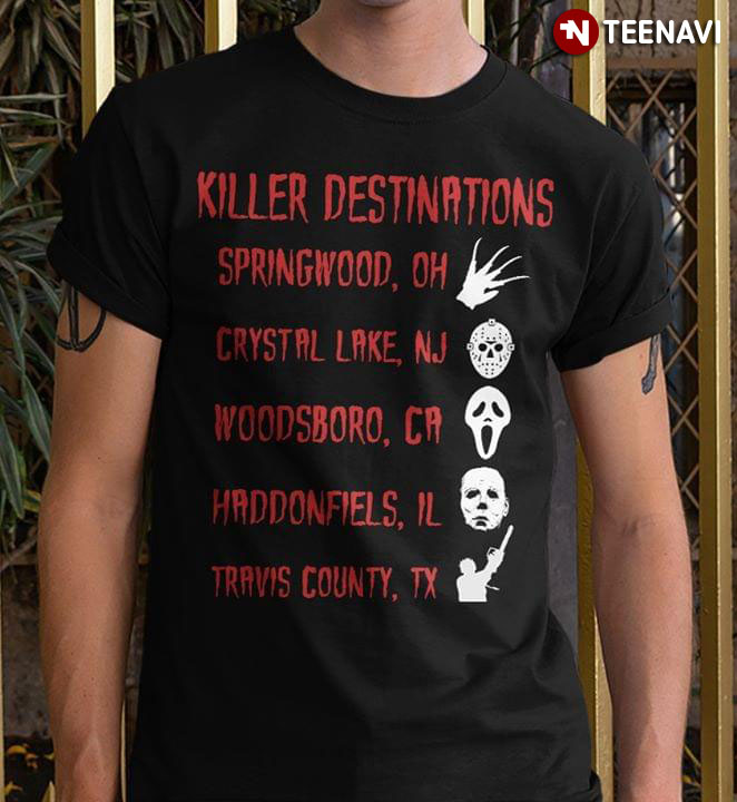 Halloween Horror Killer Destinations Springwood Crystal Lake Woodsboro Haddanfiels Travis County