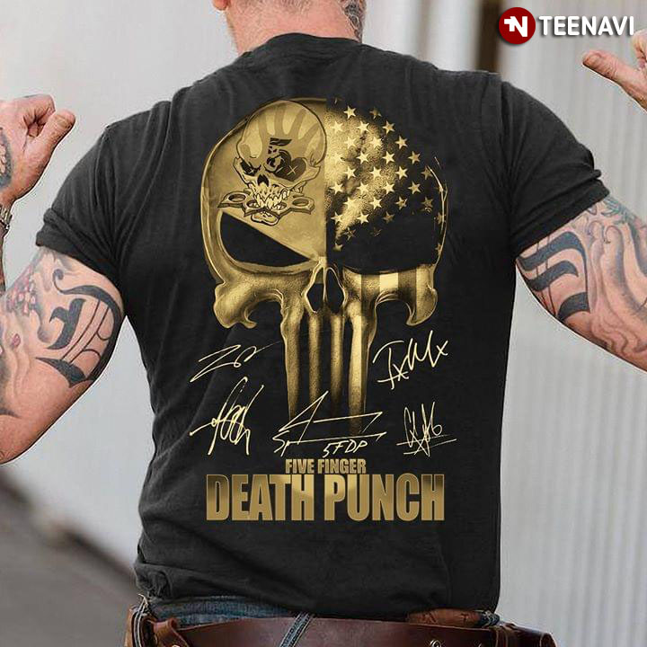 The Punisher Skull Five Finger Death Punch Signatures (New Version)