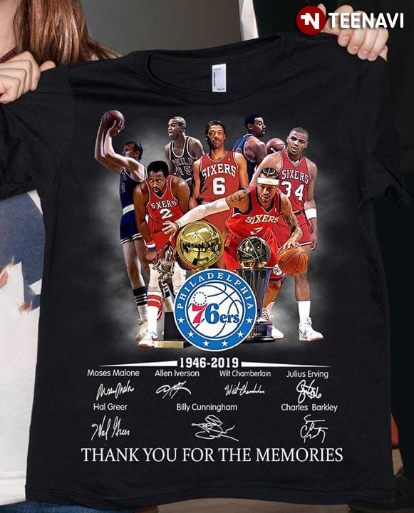 Philadelphia 76ers 1946-2019 Thank You For The Memories Signatures