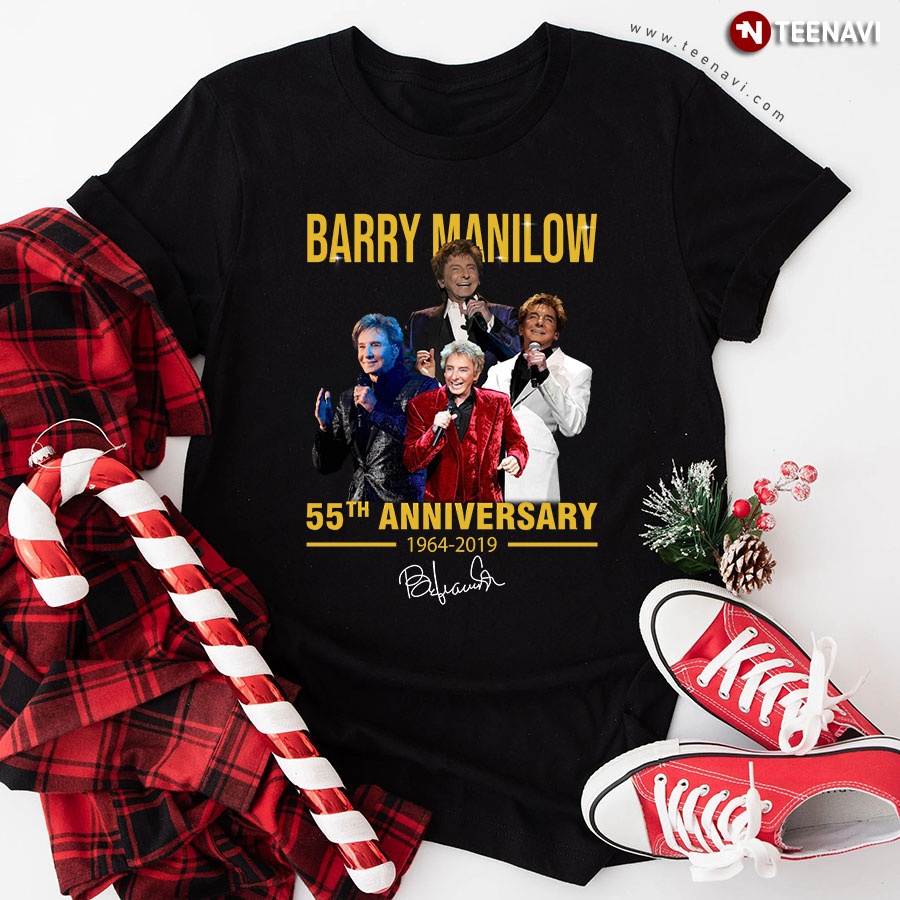 Barry Manilow 55th Anniversary 1964-2019 Signature T-Shirt