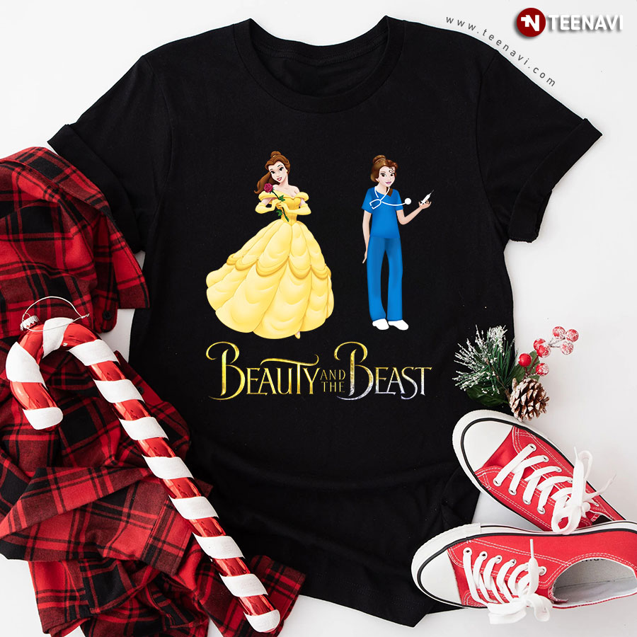 Beauty And The Beast Funny Belle And Nurse T-Shirt
