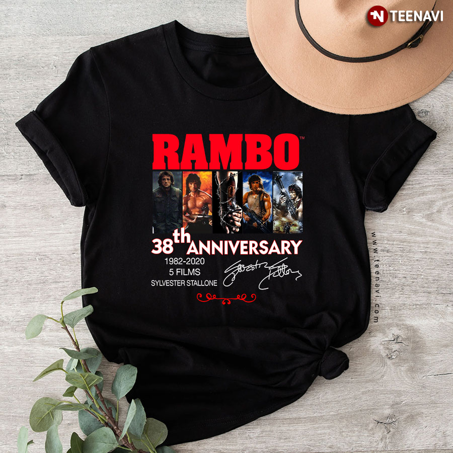 Rambo 38th Anniversary 1982-2020 Sylvester Stallone T-Shirt