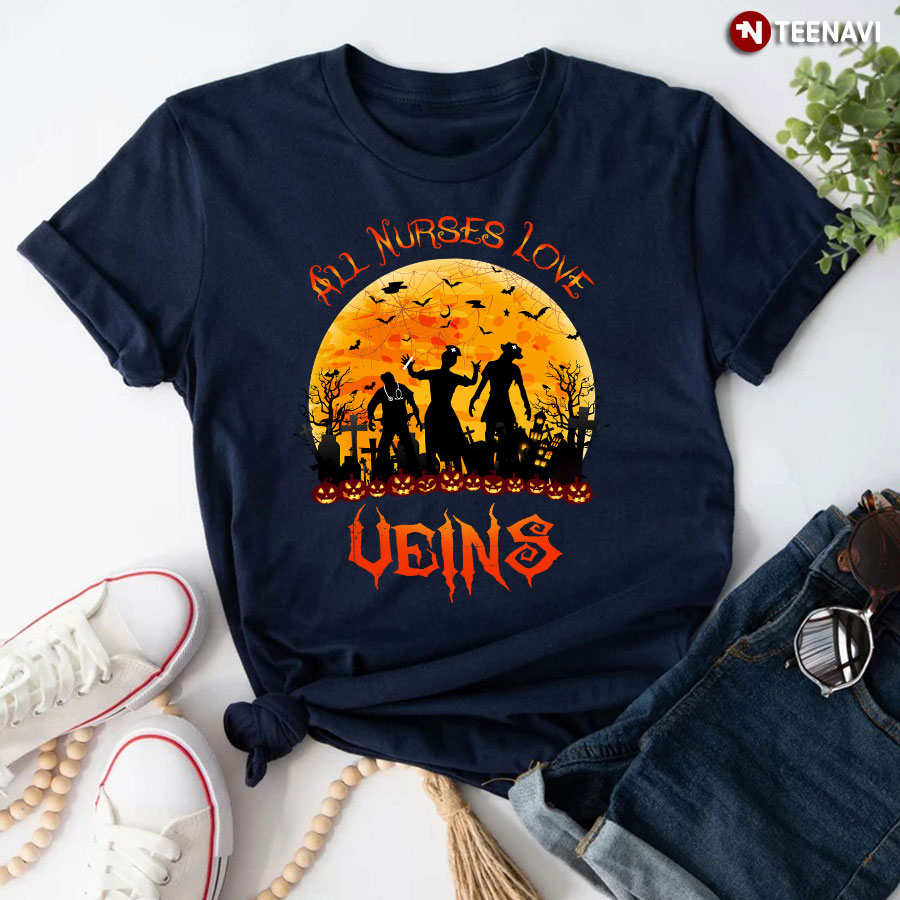 All Nurses Love Veins Halloween T-Shirt