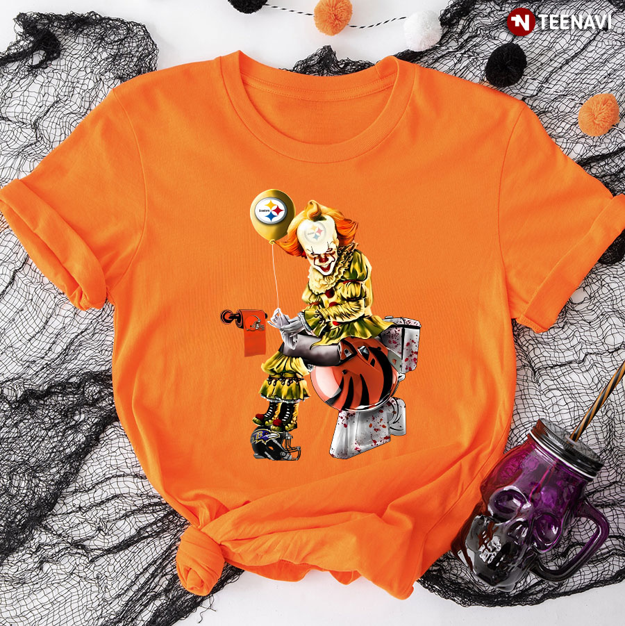 Pennywise Pittsburgh Steelers And Cincinnati Bengals Toilet T-Shirt